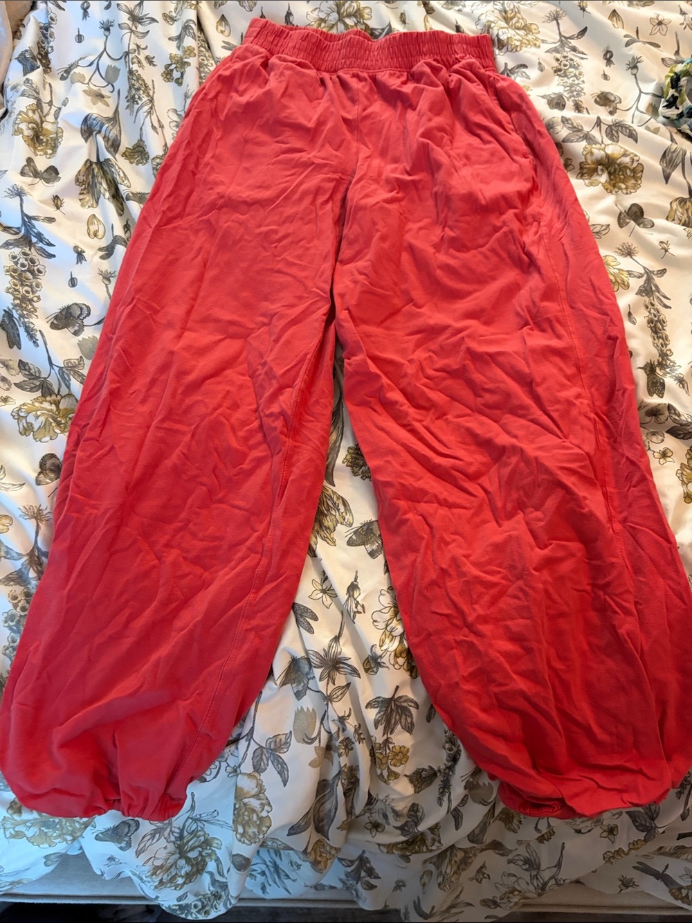 Free people movement.Women's coral Elastic-Waist Relaxed Pants